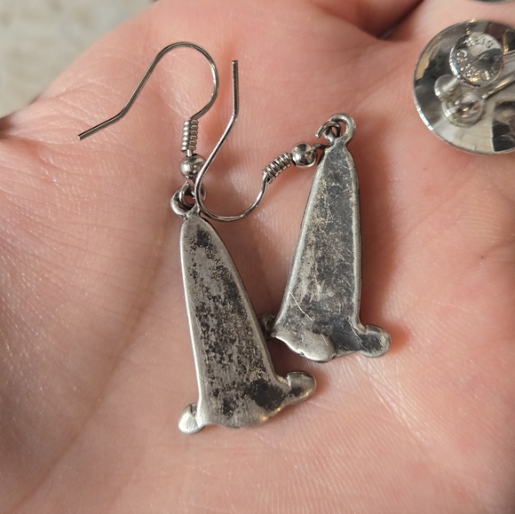 Lot Of Two Pairs Of Vintage Southwestern Style Sterling Silver Earrings - Picture 9 of 9